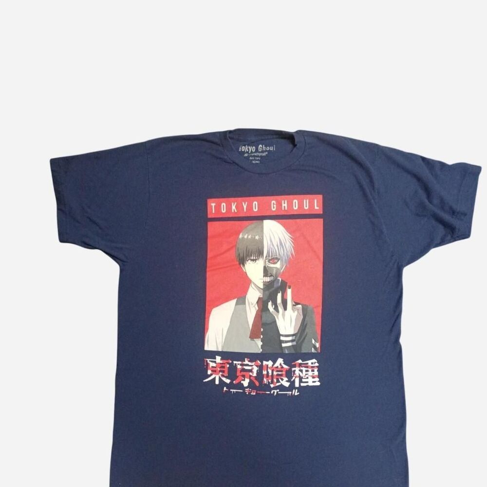 No-brand Men's Navy and Blue T-shirt